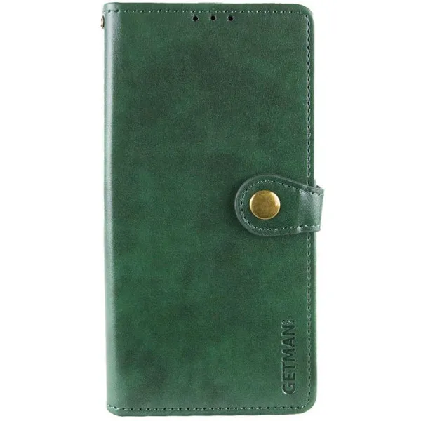 Шкіряний чохол-книжка GETMAN Gallant (PU) для Xiaomi Redmi Note 15 Pro 5G — Зелений — фото 1