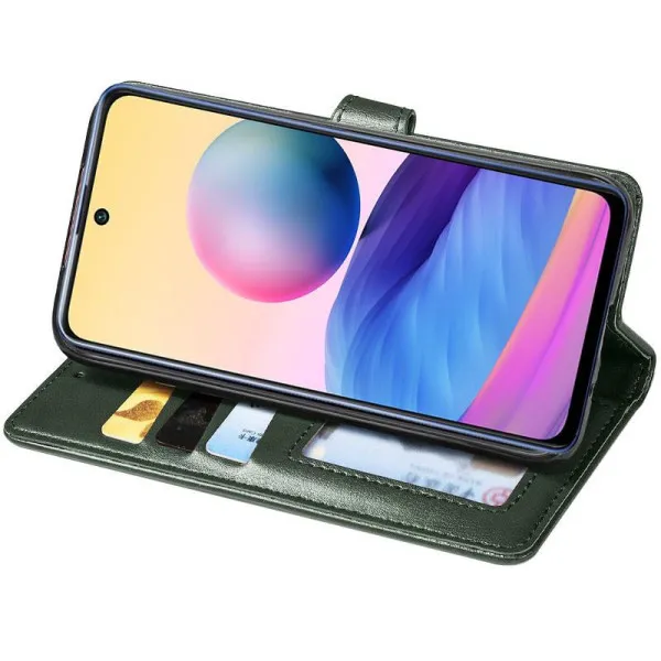 Шкіряний чохол-книжка GETMAN Gallant (PU) для Xiaomi Redmi Note 15 Pro 5G — Зелений — фото 4