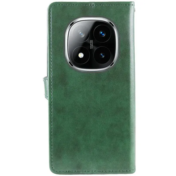 Шкіряний чохол-книжка GETMAN Gallant (PU) для Xiaomi Redmi Note 15 Pro 5G — Зелений — фото 5