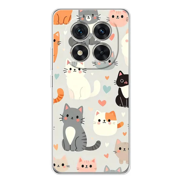 Чохол з принтом «Колаж котів» для Xiaomi Redmi Note 15 Pro 5G Чохол з принтом «Колаж котів» для Xiaomi Redmi Note 15 Pro 5G