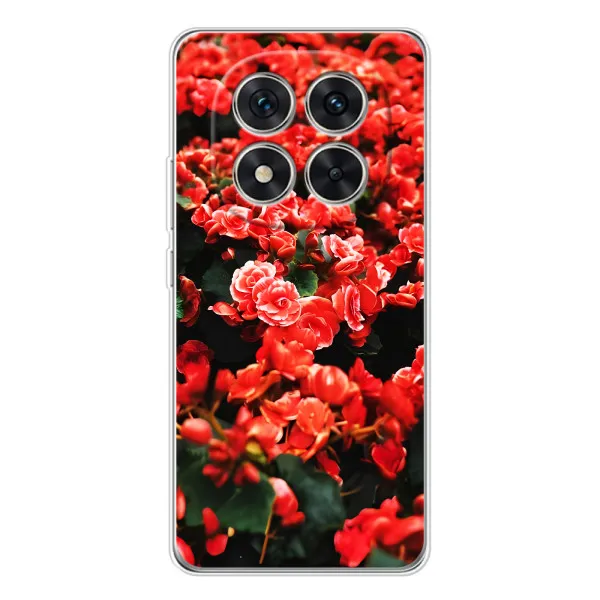 Чохол з принтом «Квіти червоні» для Xiaomi Redmi Note 15 Pro Plus Чохол з принтом «Квіти червоні» для Xiaomi Redmi Note 15 Pro Plus