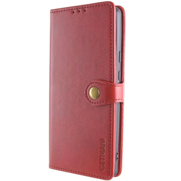 Кожаный чехол-книжка GETMAN Gallant (PU) для Xiaomi Redmi Note 15 Pro 4G — Красный — фото 2