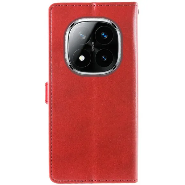 Кожаный чехол-книжка GETMAN Gallant (PU) для Xiaomi Redmi Note 15 Pro 4G — Красный — фото 5