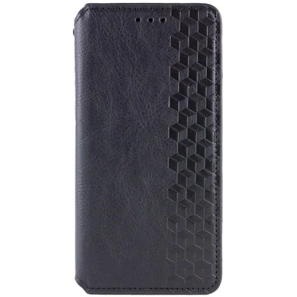 Кожаный чехол-книжка GETMAN Cubic (PU) для Xiaomi Redmi Note 15 Pro 4G — Черный — фото 1