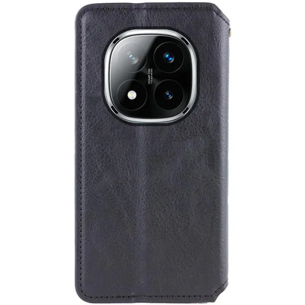 Кожаный чехол-книжка GETMAN Cubic (PU) для Xiaomi Redmi Note 15 Pro 4G — Черный — фото 3