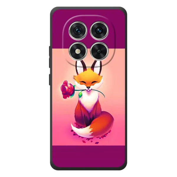 Чехол с принтом «Лисичка с розочкой» для Xiaomi Redmi Note 15 Pro