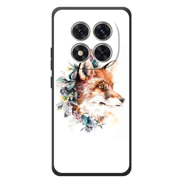 Чехол с принтом «Лисичка в цветочках» для Xiaomi Redmi Note 15 Pro