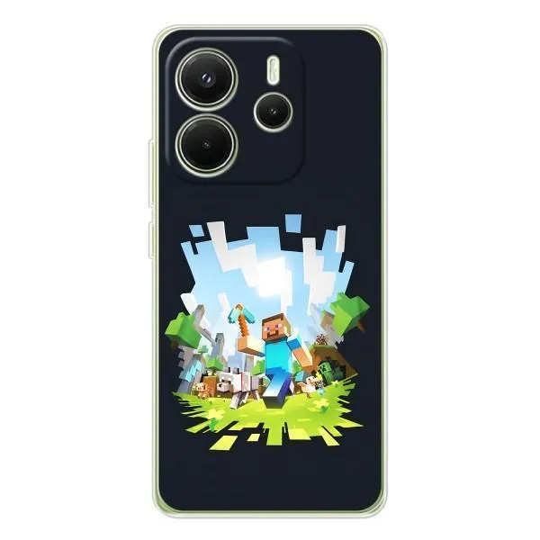 Чехол с принтом «персонажи Minecraft» для Xiaomi Redmi Note 15 Чехол с принтом «персонажи Minecraft» для Xiaomi Redmi Note 15