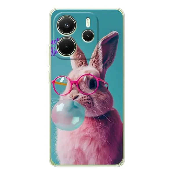 Чохол з принтом «Кролик в окулярах» для Xiaomi Redmi Note 15 Чохол з принтом «Кролик в окулярах» для Xiaomi Redmi Note 15
