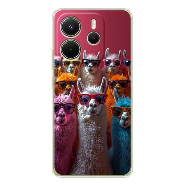 Чохол з принтом «Лами в окулярах» для Xiaomi Redmi Note 15 Чохол з принтом «Лами в окулярах» для Xiaomi Redmi Note 15