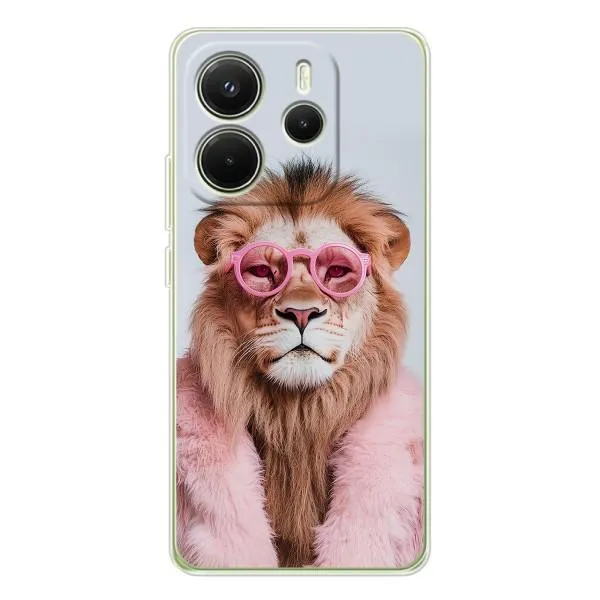 Чохол з принтом «Лев в окулярах» для Xiaomi Redmi Note 15 Чохол з принтом «Лев в окулярах» для Xiaomi Redmi Note 15