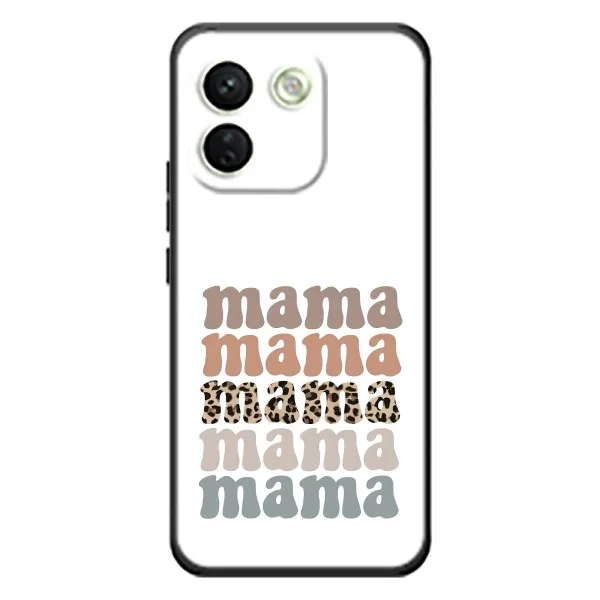 Чехол с принтом «Текстовый коллаж мама» для Xiaomi Redmi Note 17 Pro Max
