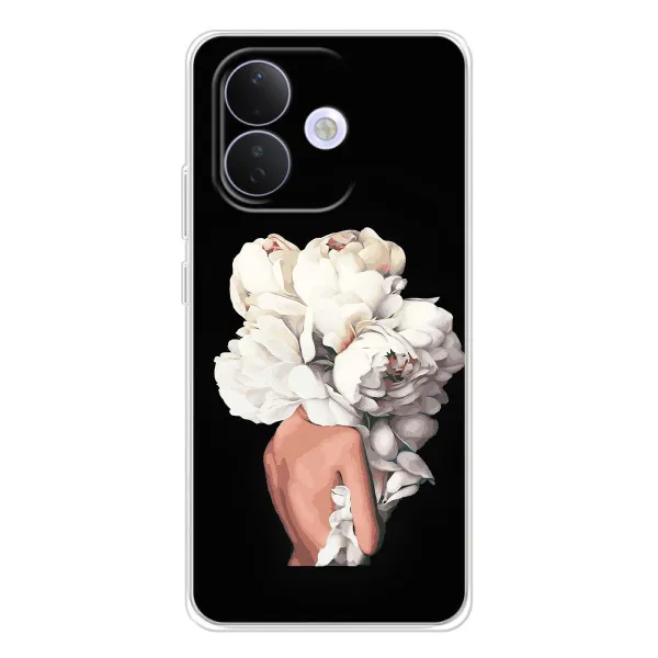 Чехол с принтом «Белые цветы» для Xiaomi Redmi Note 17 Pro