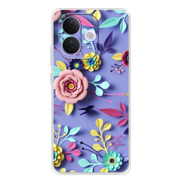 Чехол с принтом «Цветочный дизайн» для Xiaomi Redmi Note 17 Pro