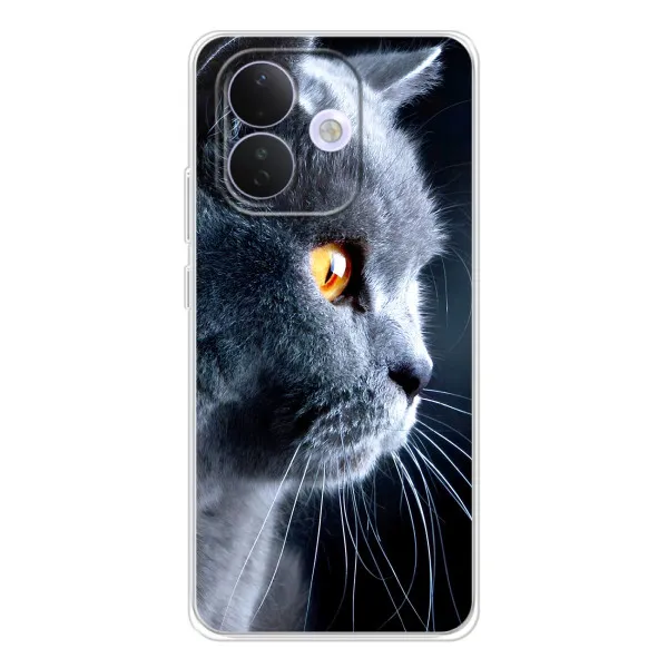 Чехол с принтом «Серый Кот» для Xiaomi Redmi Note 17 Pro