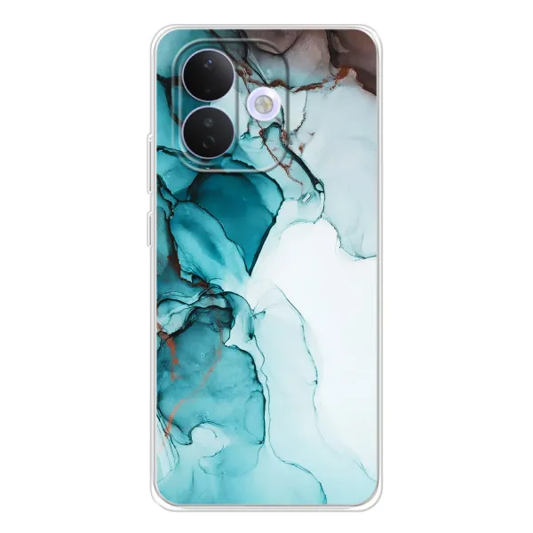Чохол з принтом «Бірюзовий мрамор» для Xiaomi Redmi Note 17 Pro