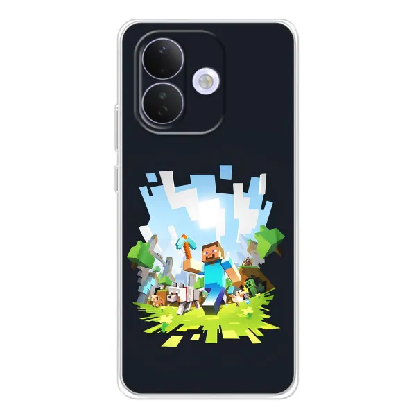 Чохол з принтом «персонажі Minecraft» для Xiaomi Redmi Note 17 Pro