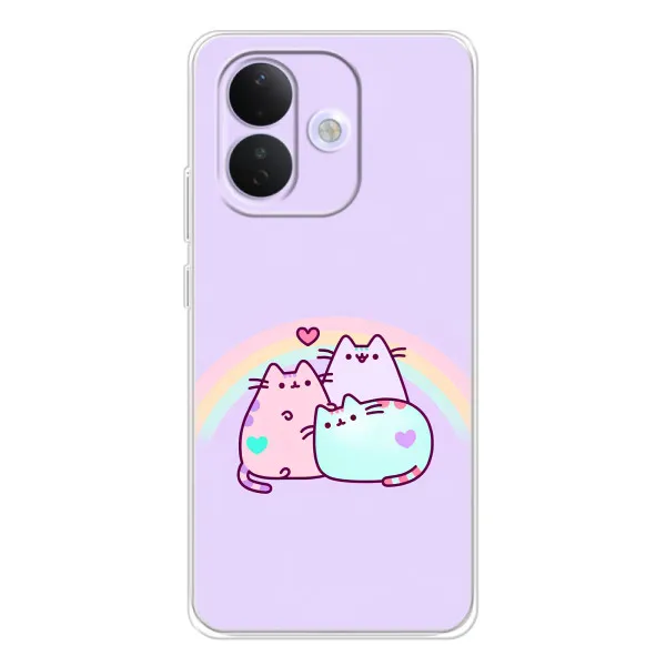 Чехол с принтом «Радужные котики» для Xiaomi Redmi Note 17 Pro