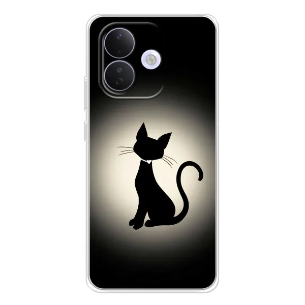 Чехол с принтом «Силуэт котика» для Xiaomi Redmi Note 17 Pro