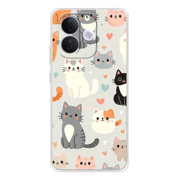 Чохол з принтом «Колаж котів» для Xiaomi Redmi Note 17 Pro
