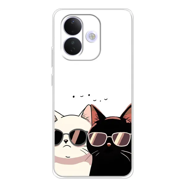 Чохол з принтом «Коти в окулярах» для Xiaomi Redmi Note 17 Pro