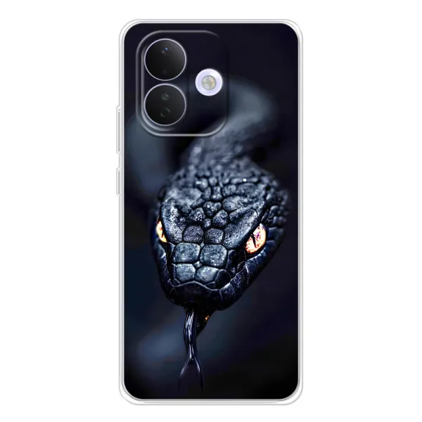 Чехол с принтом «Черная змея» для Xiaomi Redmi Note 17 Pro