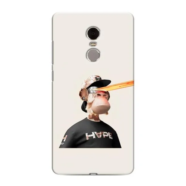 Чехол с принтом «обезьяна NFT в очках» для Xiaomi Redmi Note 4