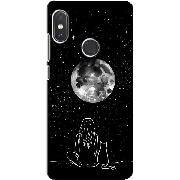 Чохол з принтом «Дівчина з котом» для Xiaomi Redmi Note 5