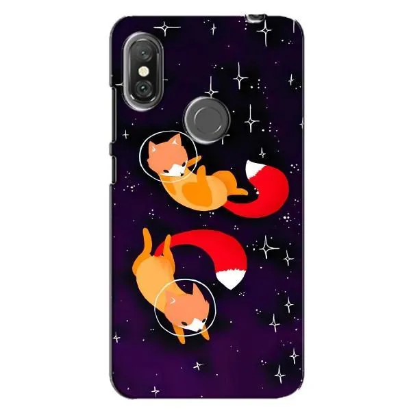 Чехол с принтом «Лисички космонавты» для Xiaomi Redmi Note 6 Pro