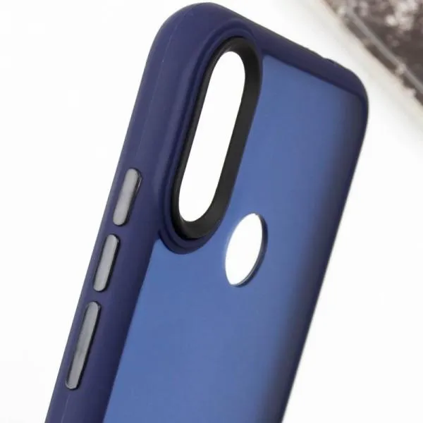 Чехол TPU+PC Lyon Frosted для Xiaomi Redmi Note 7 / Note 7 Pro / Note 7s — Темно-синий — фото 4
