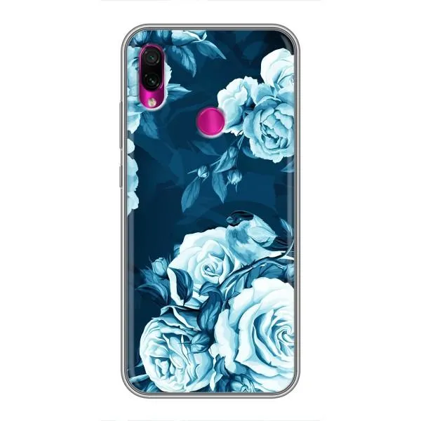 Чехол с принтом «Голубые Бутоны» для Xiaomi Redmi Note 7 Чехол с принтом «Голубые Бутоны» для Xiaomi Redmi Note 7