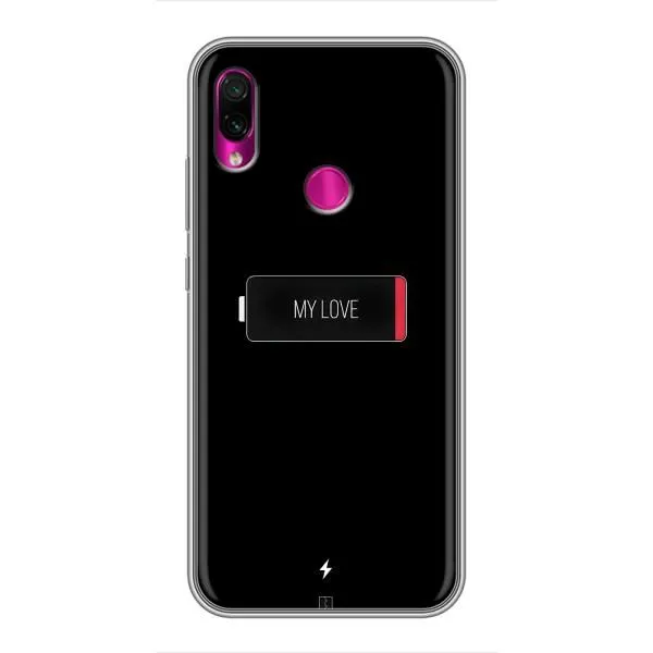 Чехол с принтом «Love battery» для Xiaomi Redmi Note 7