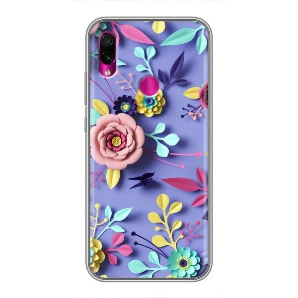 Чехол с принтом «Цветочный дизайн» для Xiaomi Redmi Note 7