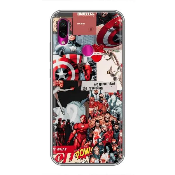 Чохол з принтом «Марвел Комикс» для Xiaomi Redmi Note 7