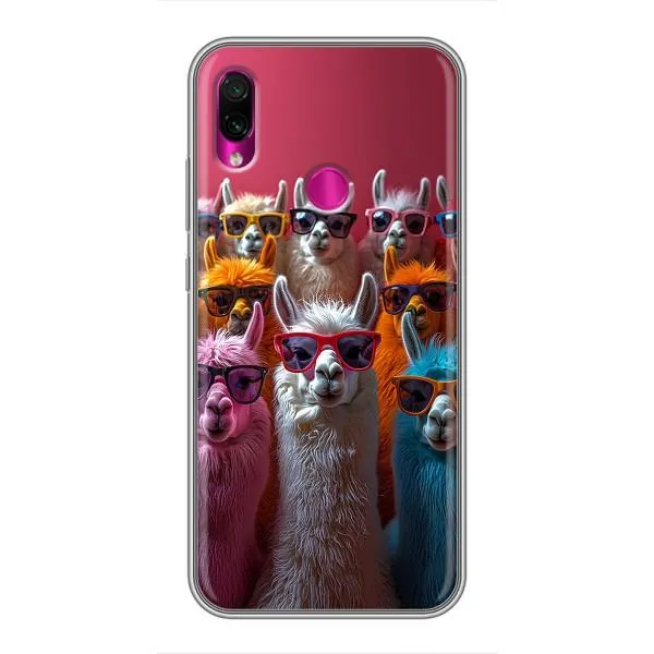 Чохол з принтом «Лами в окулярах» для Xiaomi Redmi Note 7