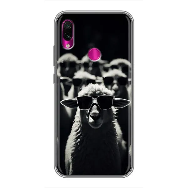 Чохол з принтом «Овечка в окулярах» для Xiaomi Redmi Note 7
