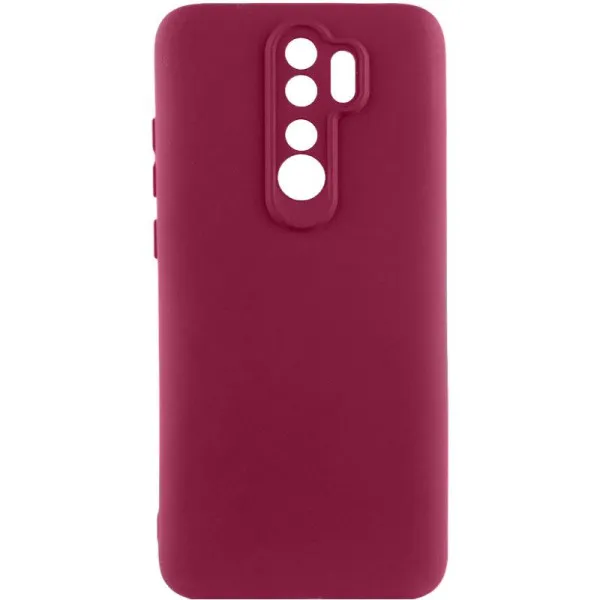Чехол Silicone Cover Ummi Lakshmi Full Camera (AA) для Xiaomi Redmi Note 8 Pro — Бордовый