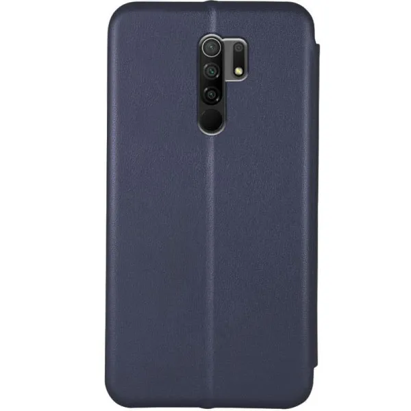 Кожаный чехол-книжка Classy для Xiaomi Redmi Note 8 Pro — Темно-синий — фото 3