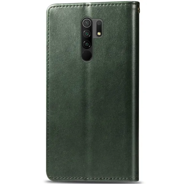 Шкіряний чохол-книжка GETMAN Gallant (PU) для Xiaomi Redmi Note 8 Pro — Зелений — фото 4
