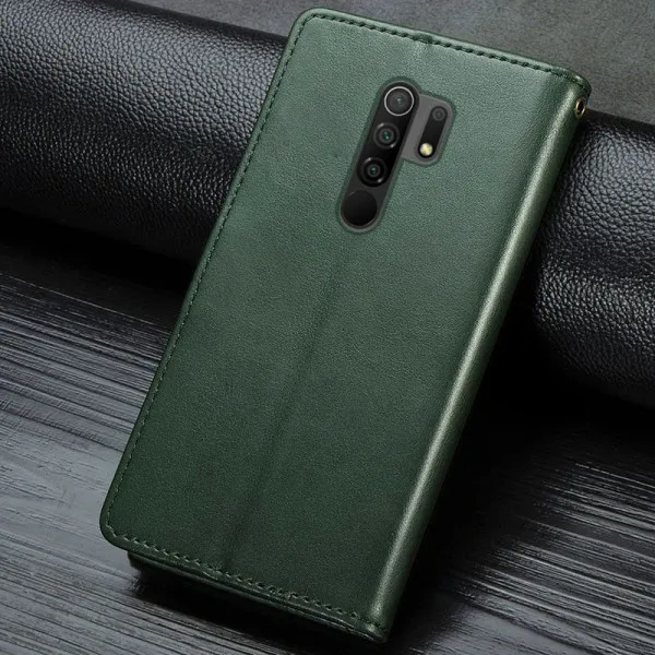 Шкіряний чохол-книжка GETMAN Gallant (PU) для Xiaomi Redmi Note 8 Pro — Зелений — фото 5