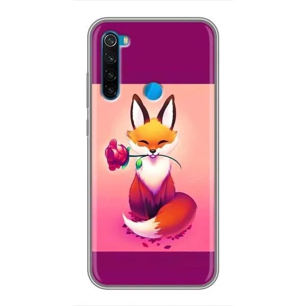 Чехол с принтом «Лисичка с розочкой» для Xiaomi Redmi Note 8