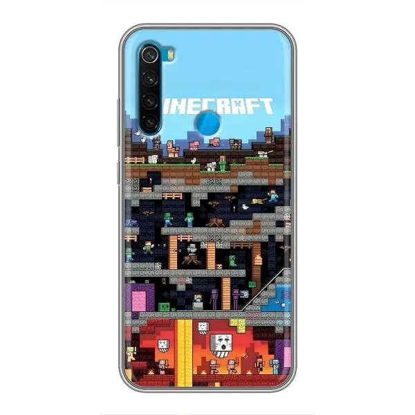 Чехол с принтом «фон Minecraft» для Xiaomi Redmi Note 8 Чехол с принтом «фон Minecraft» для Xiaomi Redmi Note 8