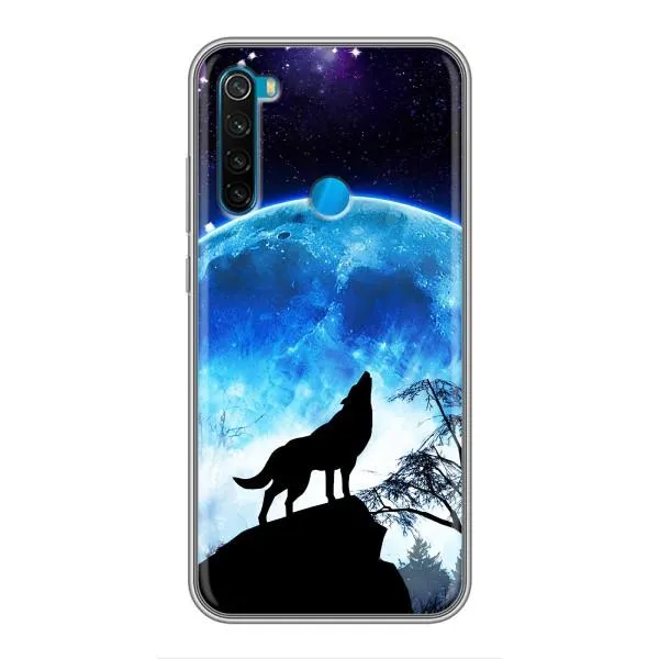 Чохол з принтом «Вовк на місяць» для Xiaomi Redmi Note 8