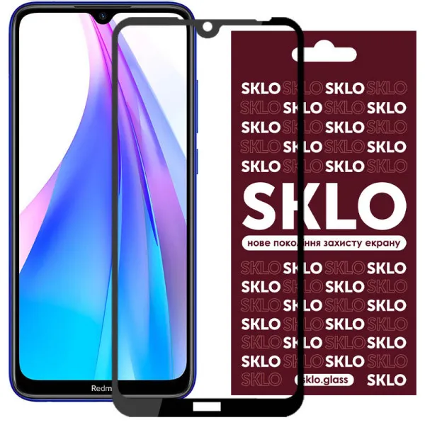 Защитное стекло SKLO 3D для Xiaomi Redmi Note 8T — Черный — фото 1