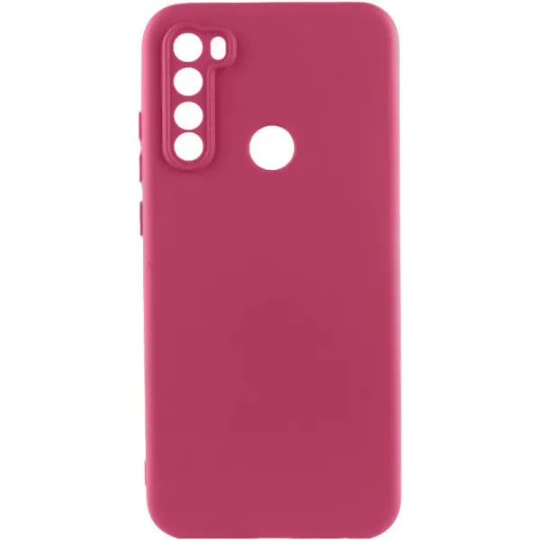 Чохол TPU GETMAN Liquid Silk Full Camera для Xiaomi Redmi Note 8T — Бордовий — фото 1