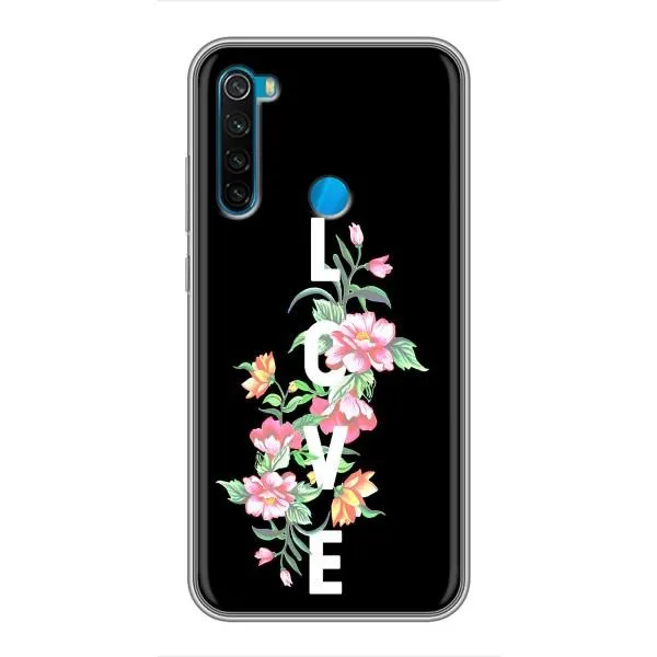 Чехол с принтом «Цветы LOVE» для Xiaomi Redmi Note 8T Чехол с принтом «Цветы LOVE» для Xiaomi Redmi Note 8T