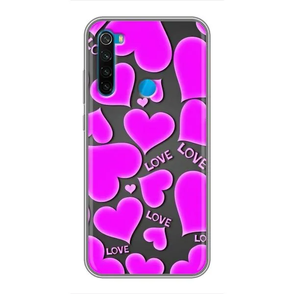 Чехол с принтом «Pink hearts» для Xiaomi Redmi Note 8T Чехол с принтом «Pink hearts» для Xiaomi Redmi Note 8T