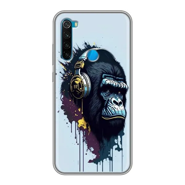 Чехол с принтом «Горилла в наушниках» для Xiaomi Redmi Note 8T