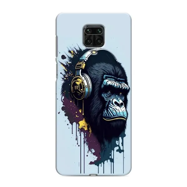 Чехол с принтом «Горилла в наушниках» для Xiaomi Redmi Note 9 Pro Max Чехол с принтом «Горилла в наушниках» для Xiaomi Redmi Note 9 Pro Max