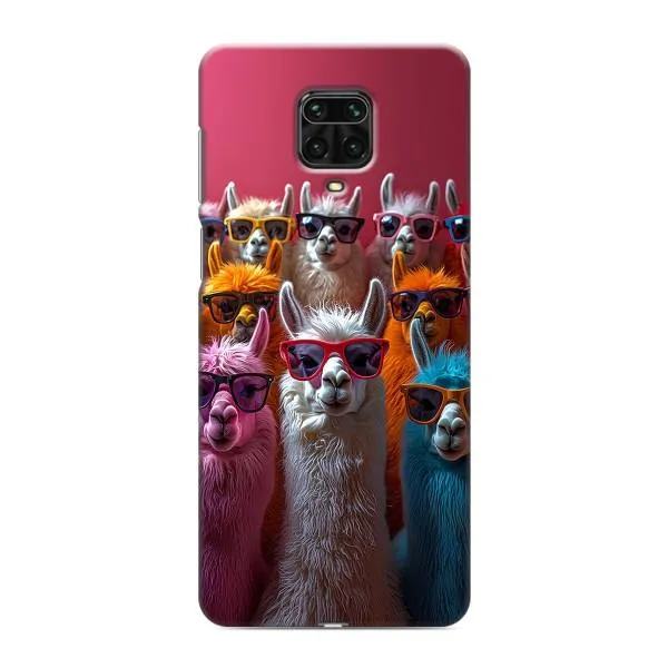 Чехол с принтом «Ламы в очках» для Xiaomi Redmi Note 9 Pro Max